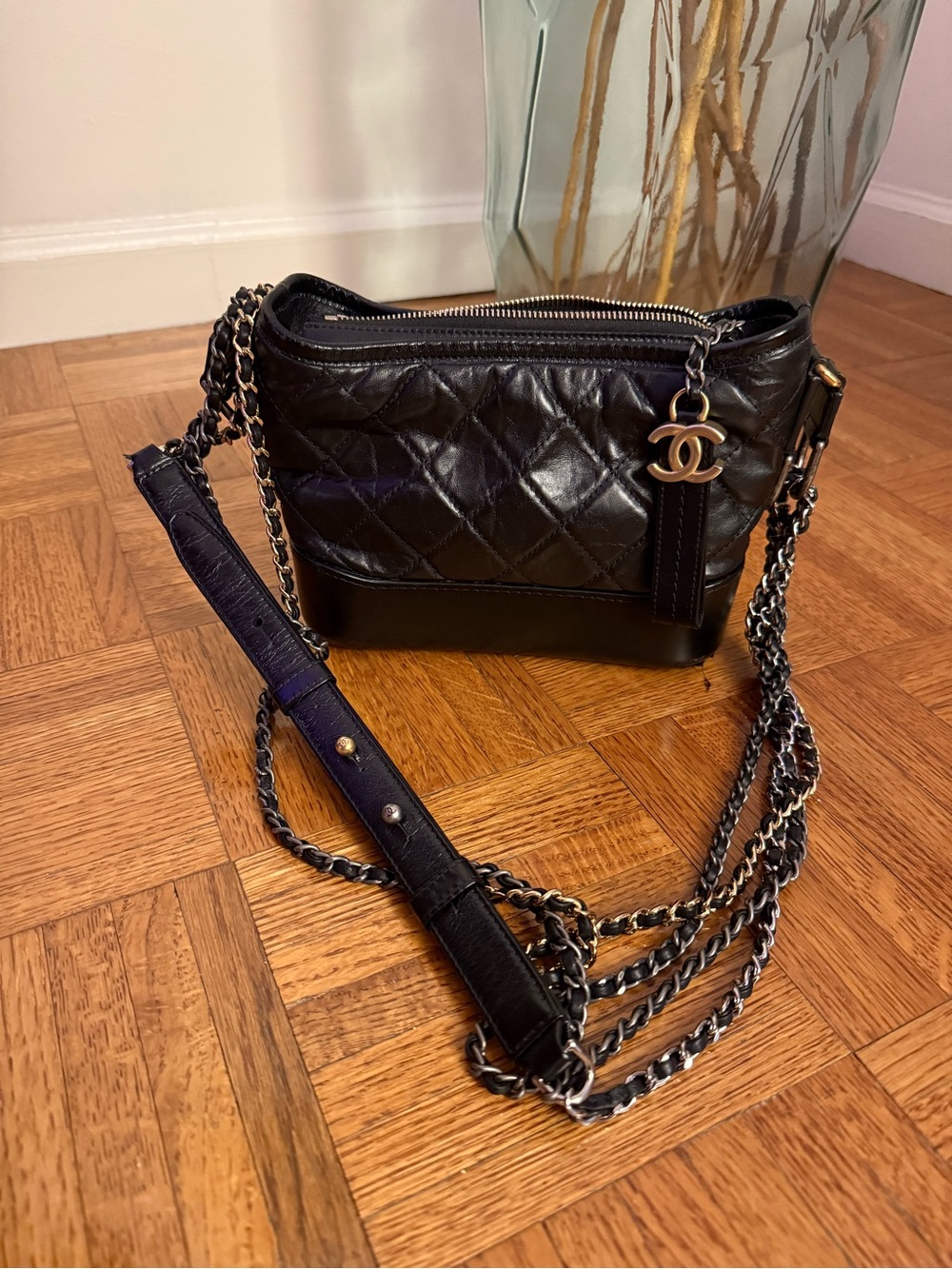 CHANEL Aged Calfskin Small Gabrielle